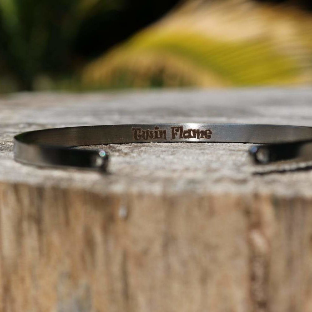 1111 Twin Flame Inspirational Motivational Engraved Bracelets - Set Of ...